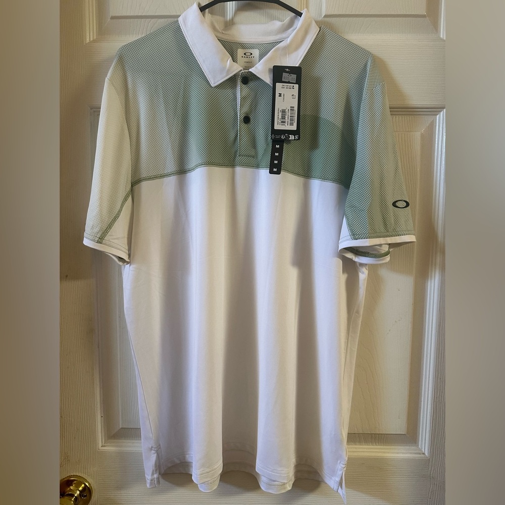 Oakley Men's Polo Shirt in White and Green